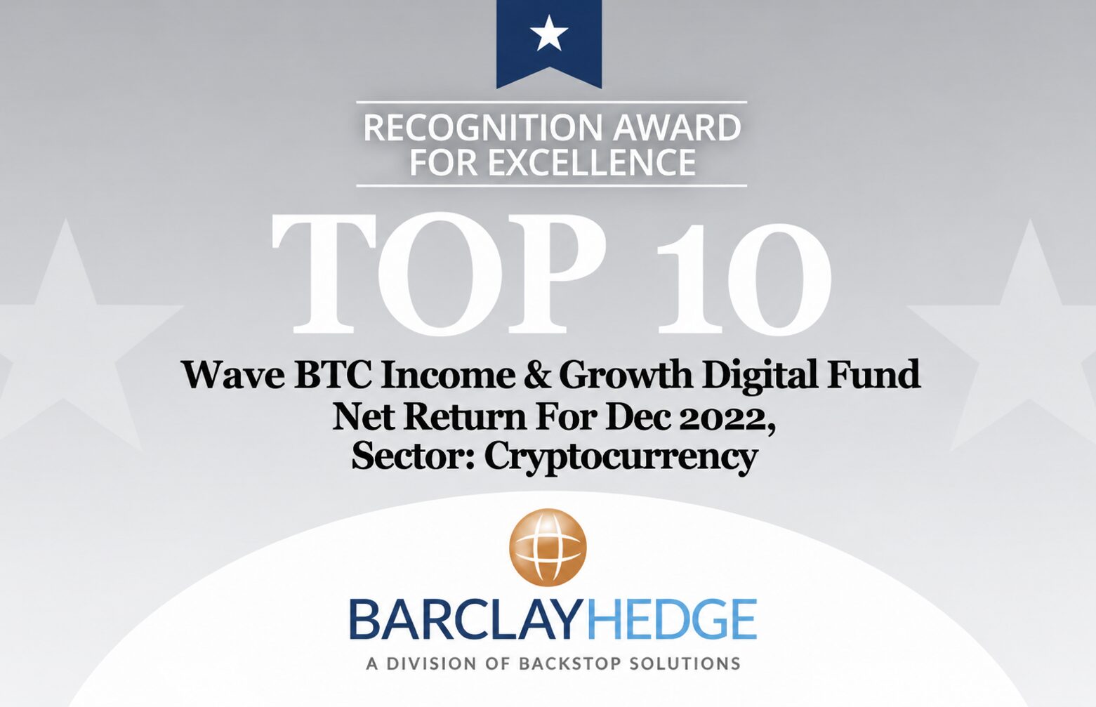 Wave BTC Income & Growth Fund – BarclayHedge – #4 in the Monthly Performance Rankings (Dec ‘22)