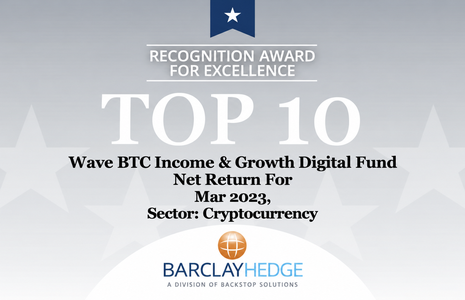 March 2023: BarclayHedge’s Monthly Performance Rankings || Wave Financial Group (BTC Income & Growth Digital Fund) Ltd has ranked number 7 in the Cryptocurrency Category