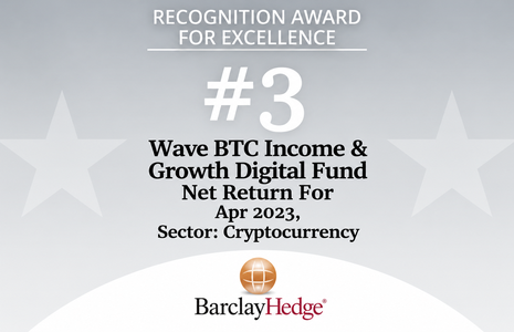 April 2023: BarclayHedge’s Monthly Performance Rankings || Wave Digital Assets (Wave Bitcoin Income & Growth Digital Fund) Has Ranked #3 in the Cryptocurrency Category